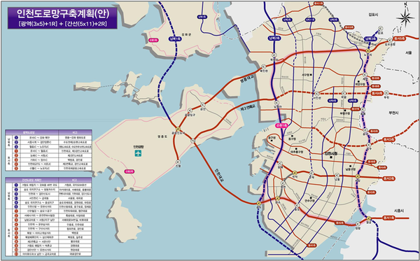 인천도로망구축계획(안) 이미지. (사진=인천시 제공)