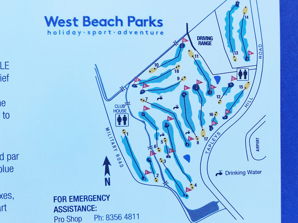 웨스트비치파크 골프클럽 레이아웃.