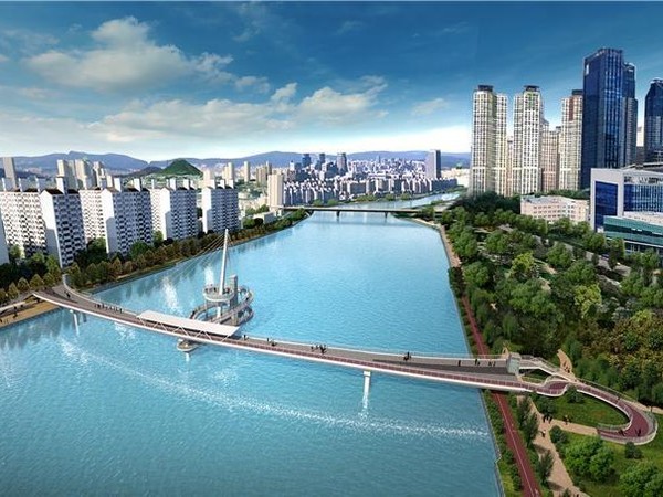 수영강 휴먼브릿지 조감도. (사진=부산시 제공)