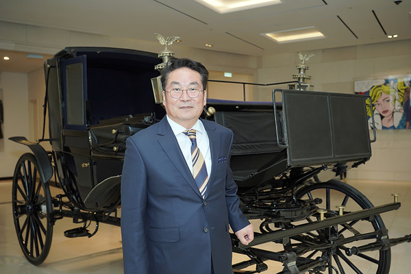 강원도 홍천군 샤인데일골프&리조트 클럽하우스에서 만난 이상은 회장. 