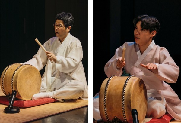 고수 김민서(왼쪽)와 최재명. (사진=싱싱국악배달부 제공)