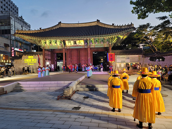 수문장 행사가 열리는 덕수궁 대한문 앞 전경. (사진=서울시 제공)