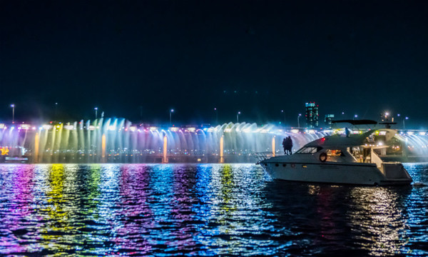 반포대교 달빛무지개분수쇼 전경. (사진=서울시 제공)